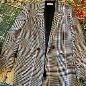 Anine Bing oversized houndstooth blazer.